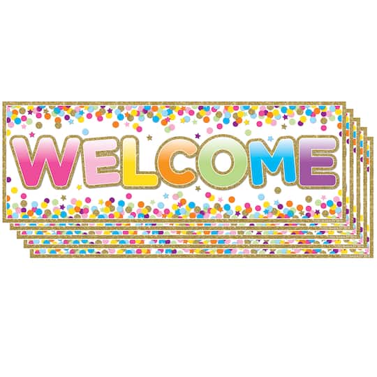 Ashley Productions Magnetic Confetti Welcome Banners, 5ct.